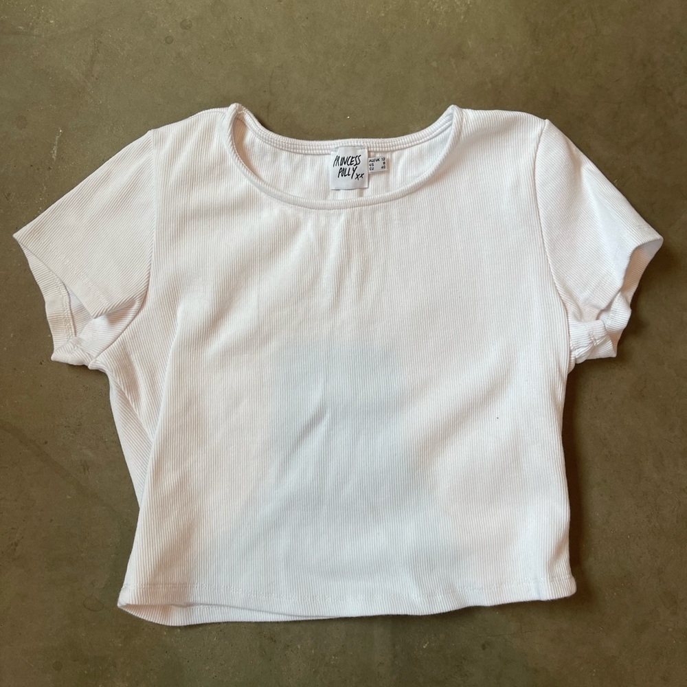Princess Polly White Short Sleeve Tee